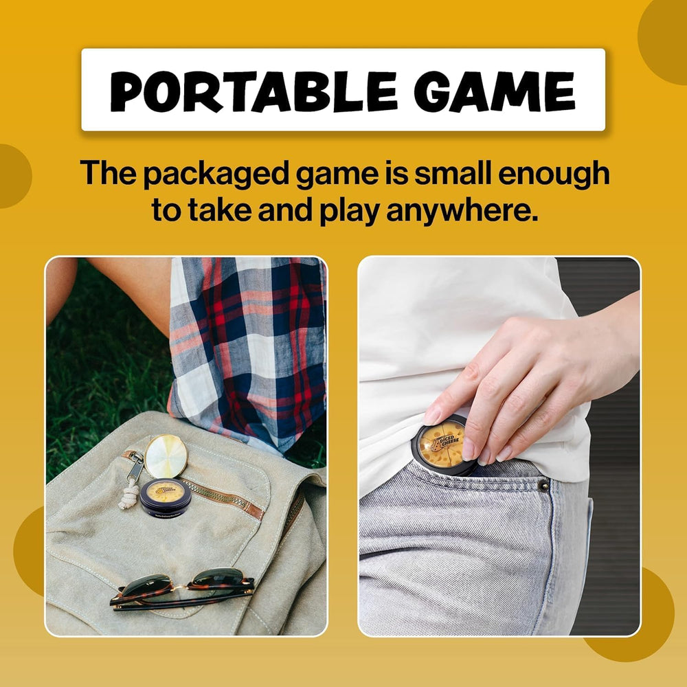 Diced Cheese portable travel game to take on trips and outings.