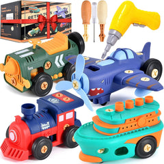 DICROON take-apart electric car toy ready for creative rebuilds and hands-on play.