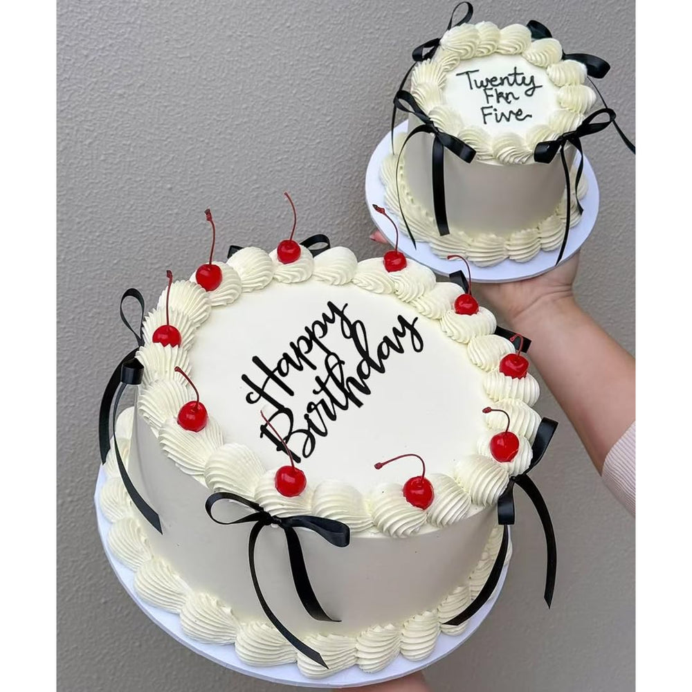 DiDida vintage cake decor bow simple to insert and reusable for events