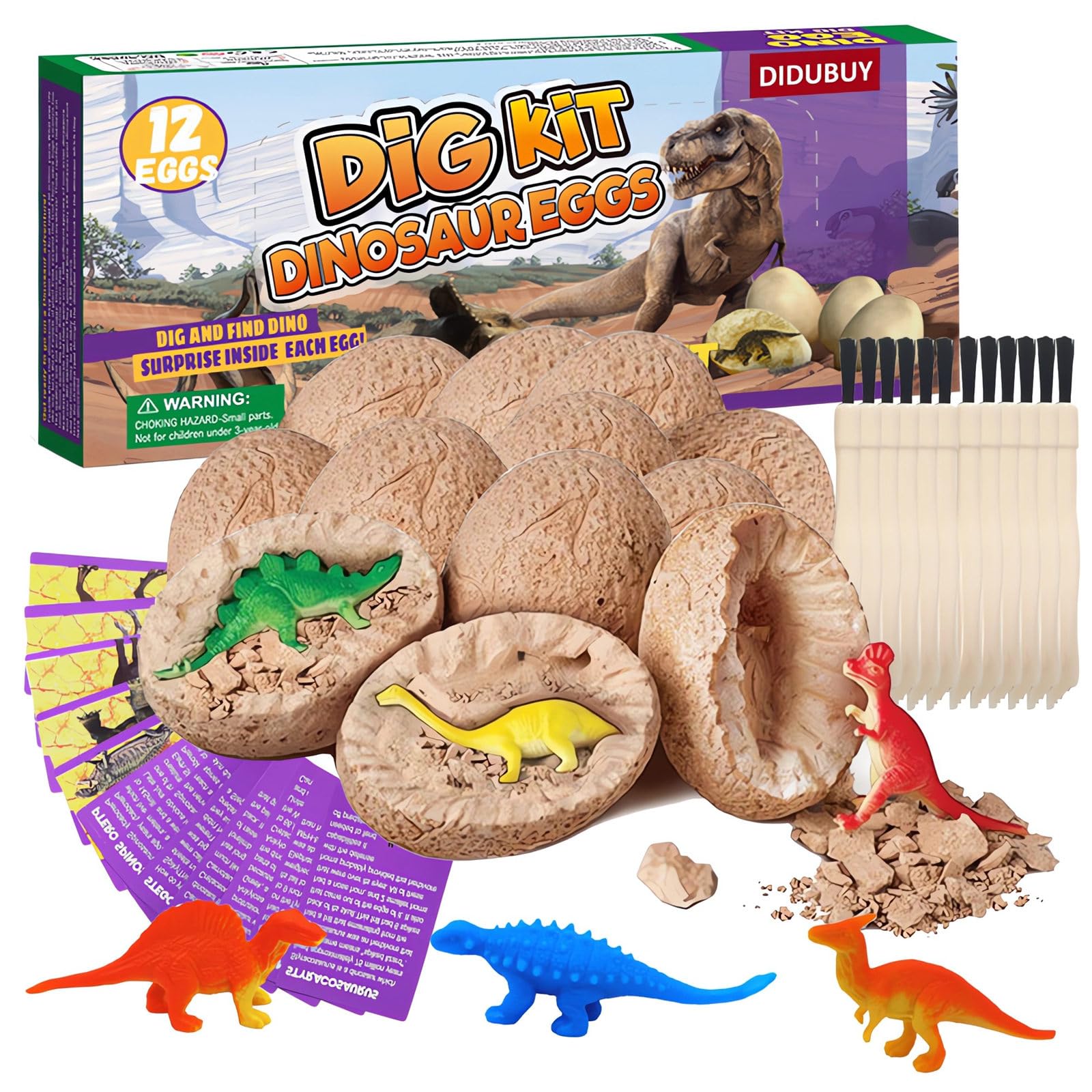 DIDUBUY Easter Dino Eggs Dig Kit box—gift-ready packaging for Easter surprises.