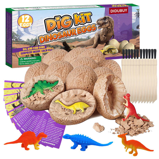 DIDUBUY Easter Dino Eggs Dig Kit box—gift-ready packaging for Easter surprises.