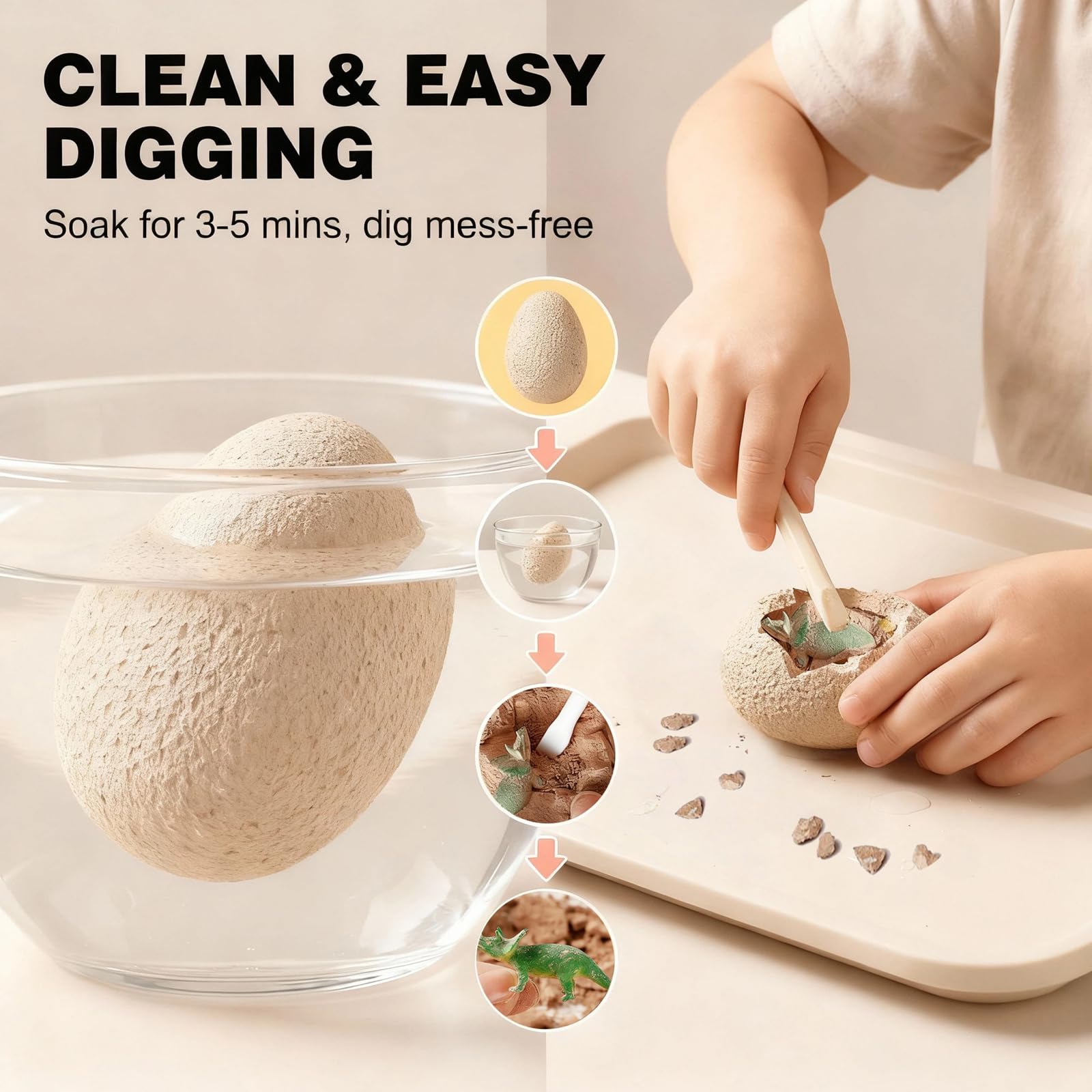 DIDUBUY soak-and-dig setup offers a quick, mess-free excavation experience.