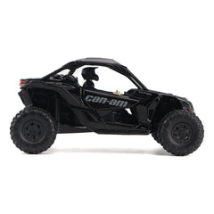 Diecast Masters Can-Am Maverick X3 side angle, detailed bodywork for display.