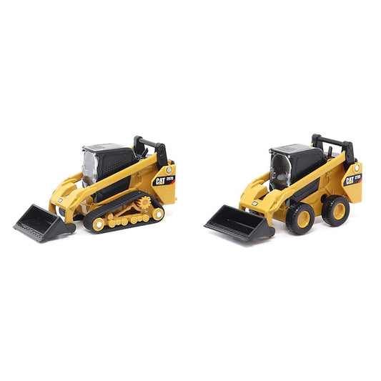 Diecast Masters Caterpillar 272D2 skid steer loader front view for display and collection.