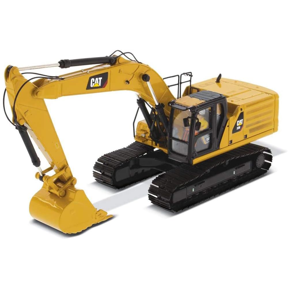 Diecast Masters Caterpillar 336 Next Gen excavator front view for collectible display