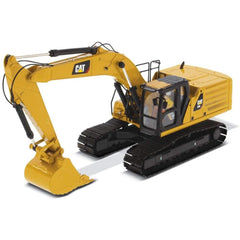 Diecast Masters Caterpillar 336 Next Gen excavator front view for collectible display