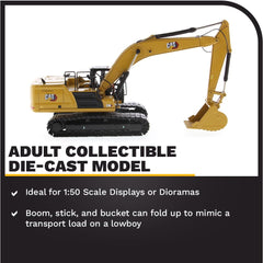 Diecast Masters Caterpillar 336 Next Gen excavator hoses and grab rails for texture