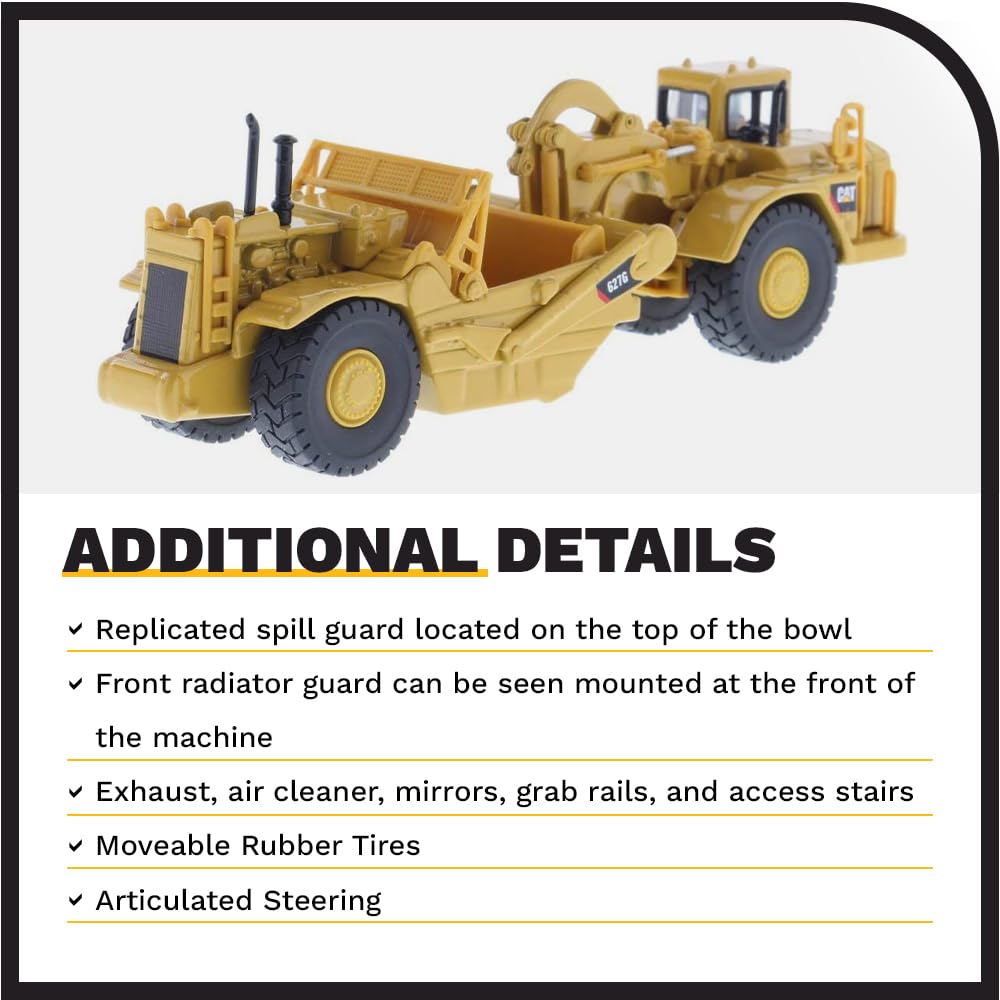 Diecast Masters Caterpillar 627G boxed with photos and specifications