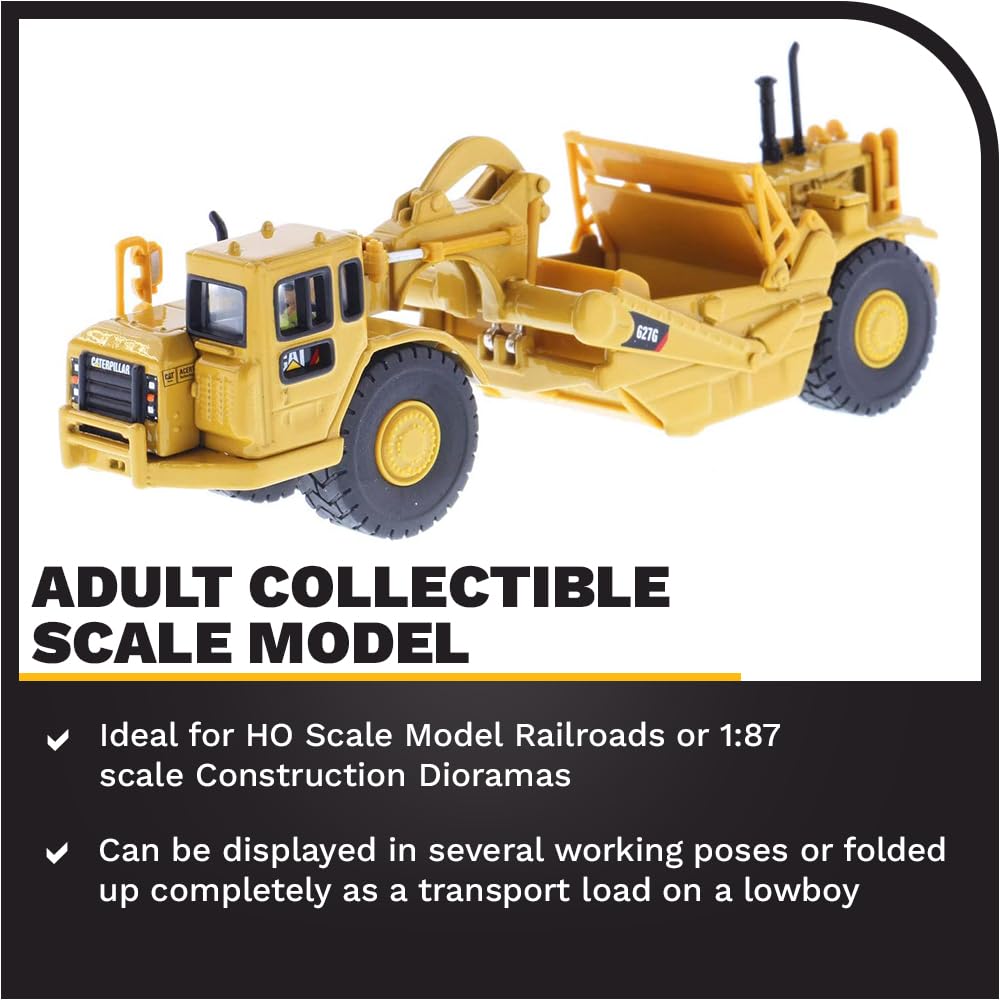 Diecast Masters Caterpillar 627G rear view shows detailed work