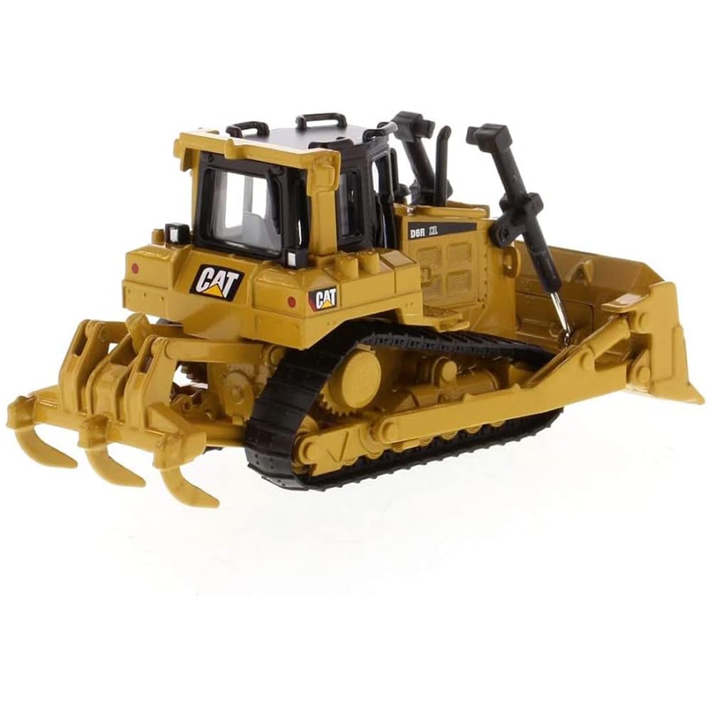 Diecast Masters D6R XL bulldozer side view showing movable parts for realism
