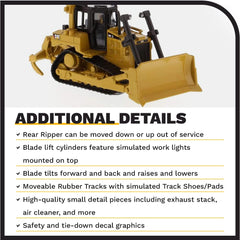 Diecast Masters D6R XL bulldozer wheels and tracks for durable display