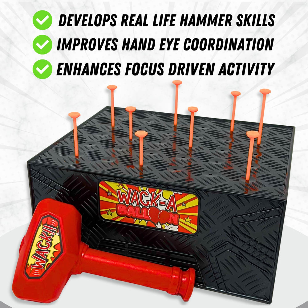DiFFY TOYS AND GAMES Wack A Balloon sturdy storage box keeps components organized for play