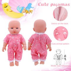 Digabi animal-pattern dress for 12-inch dolls enhances pretend play