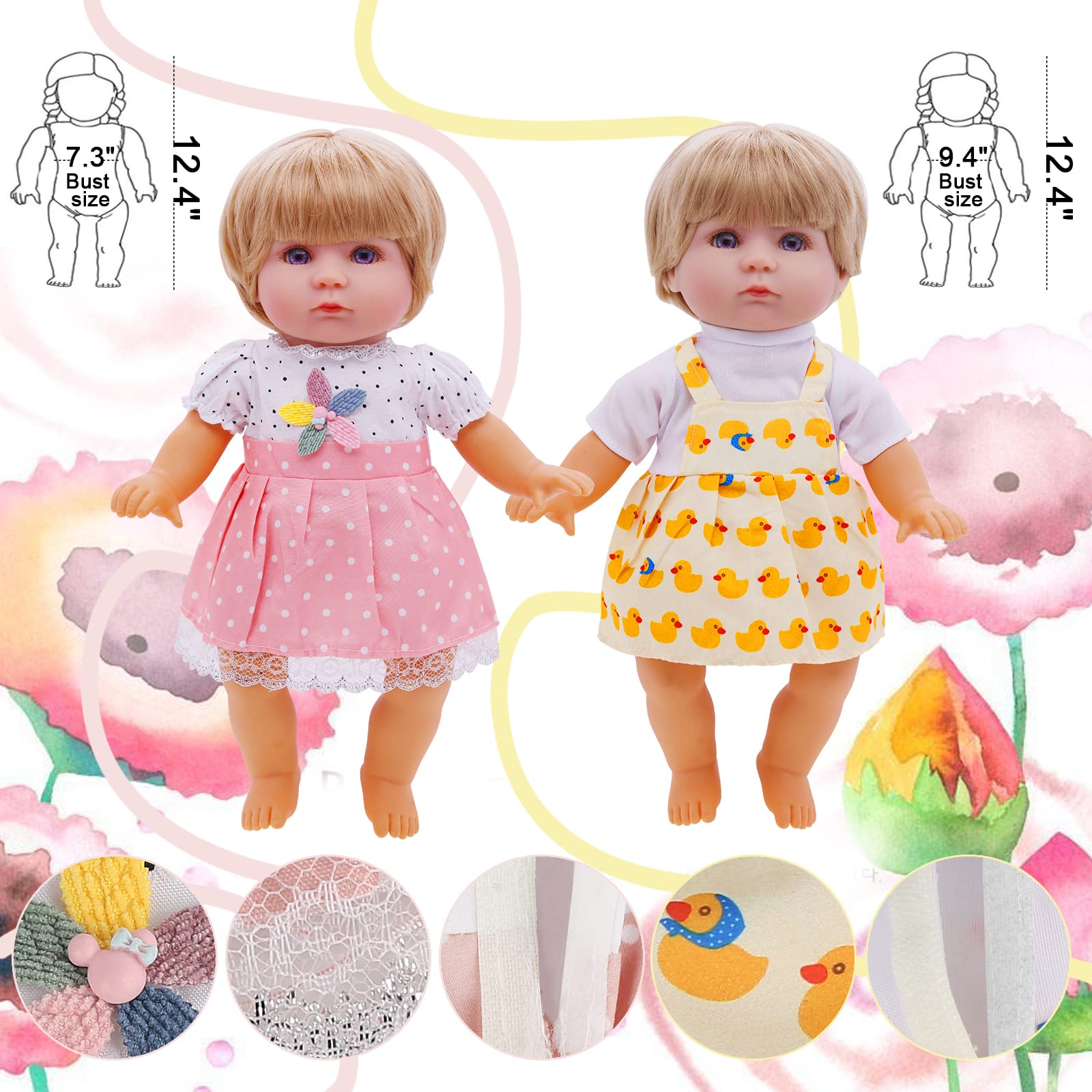 Digabi floral-pattern dress for 12-inch dolls inspires colorful styling