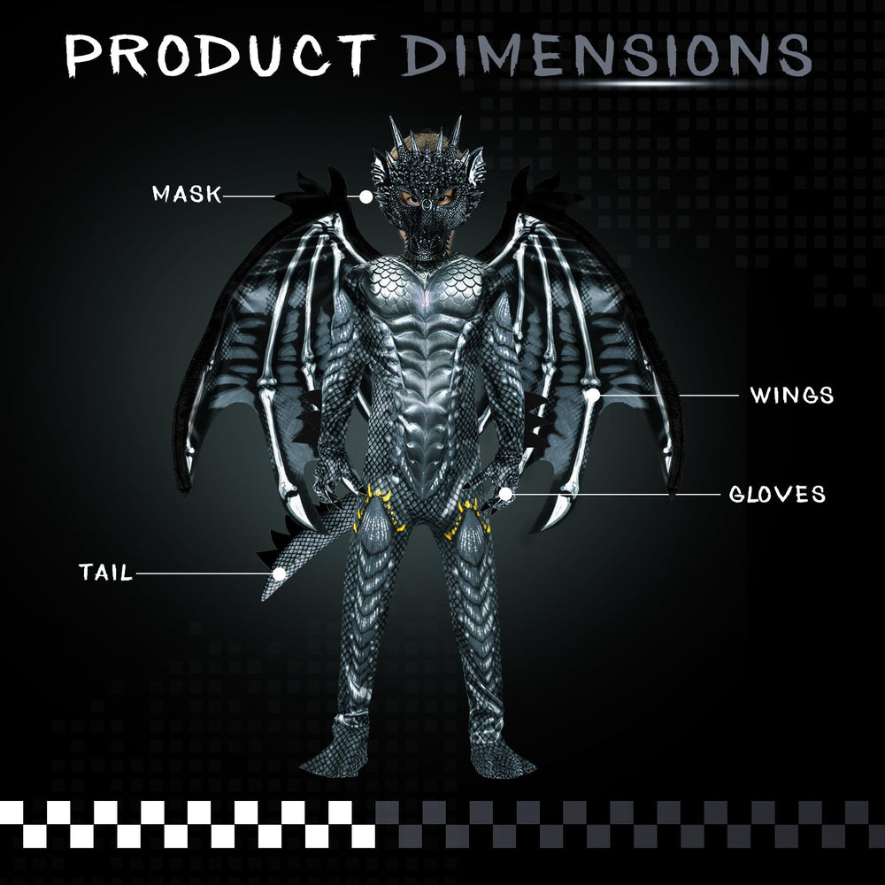 digi dragon costume kids long tail adds dramatic flair