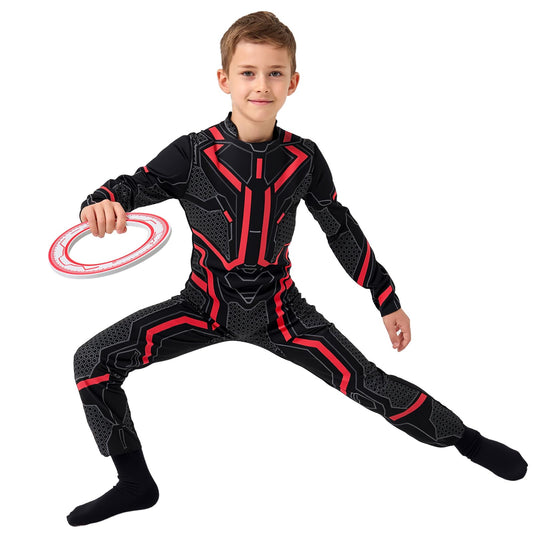 digi hero cyberspace jumpsuit highlights armor-inspired details for imaginative play.