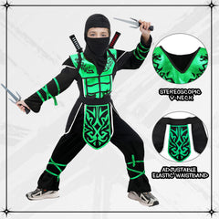 Digi ninja costume care tip: hand wash cold, air dry to keep colors.