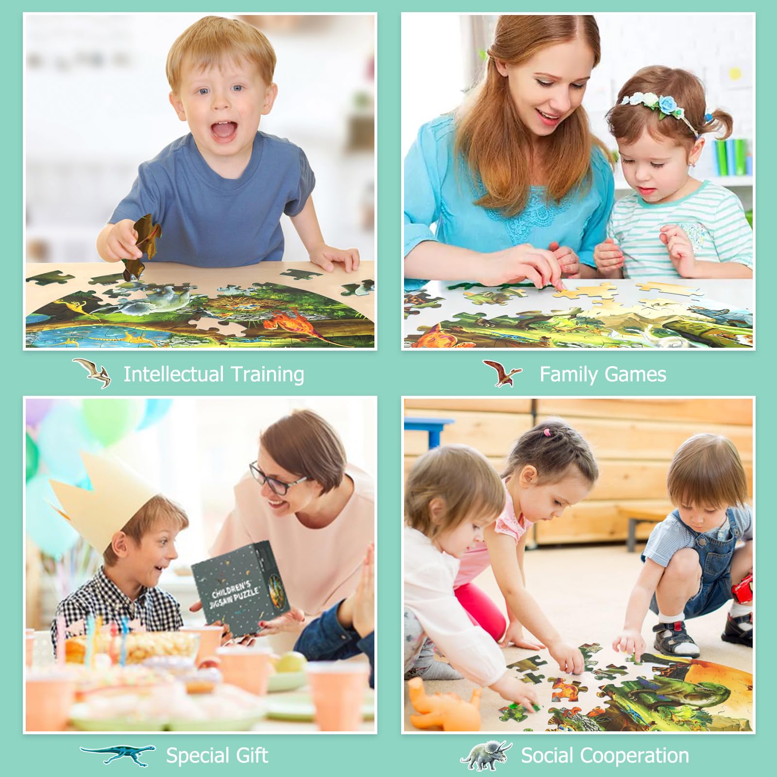 DIGOBAY gift-ready dinosaur puzzle box suitable for birthdays and holidays.