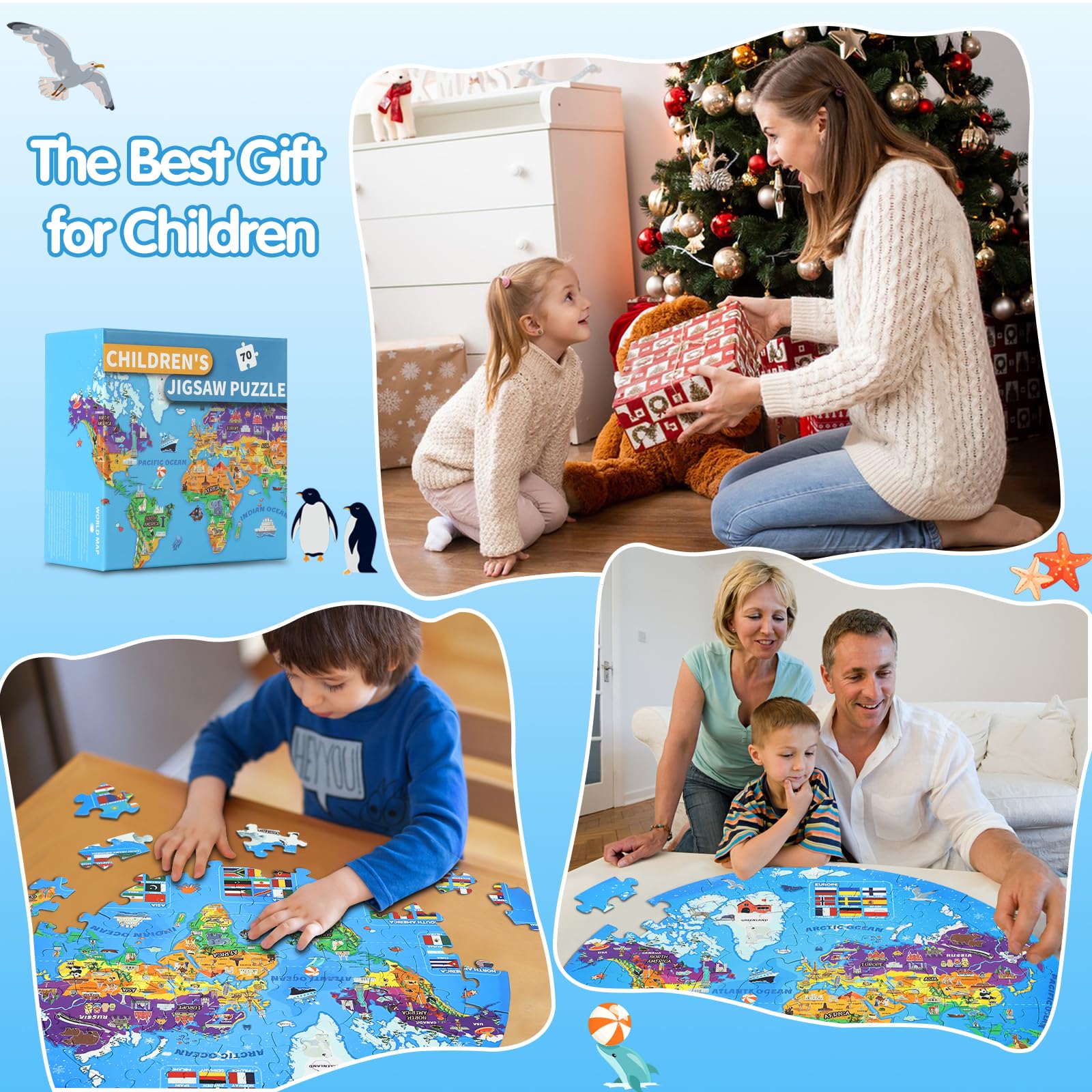 DIGOBAY Glow Map Puzzle non-toxic materials offer peace of mind.