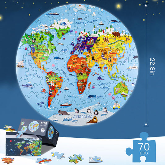 DIGOBAY round puzzle pieces fit snugly for hands-on problem solving during play.