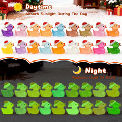 Diinokiy luminous mini ducks brighten night garden scenes.