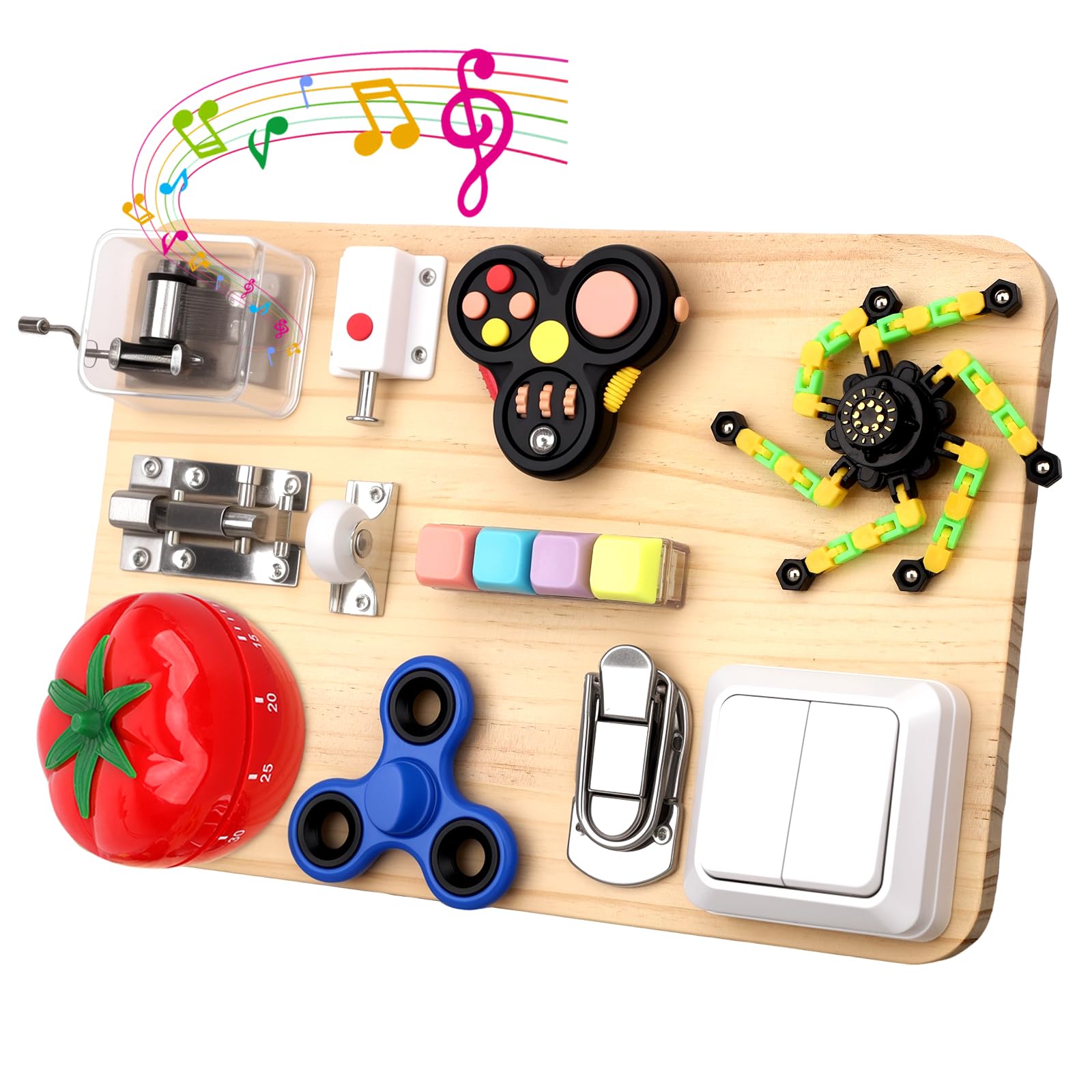 Dilabnba 11-in-1 wooden activity board ready for focused play on the go.