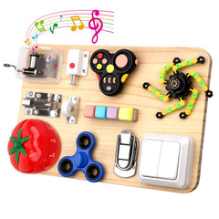 Dilabnba 11-in-1 wooden activity board ready for focused play on the go.