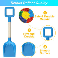 Dilabnba 15-inch blue scoop designed for quick sand scooping and sandbox fun.