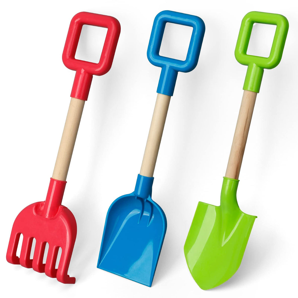 Dilabnba 16-inch green kids shovel for sandbox play and outdoor digging.