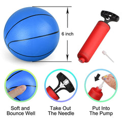 Dilabnba blue mini basketball with textured surface for better grip.