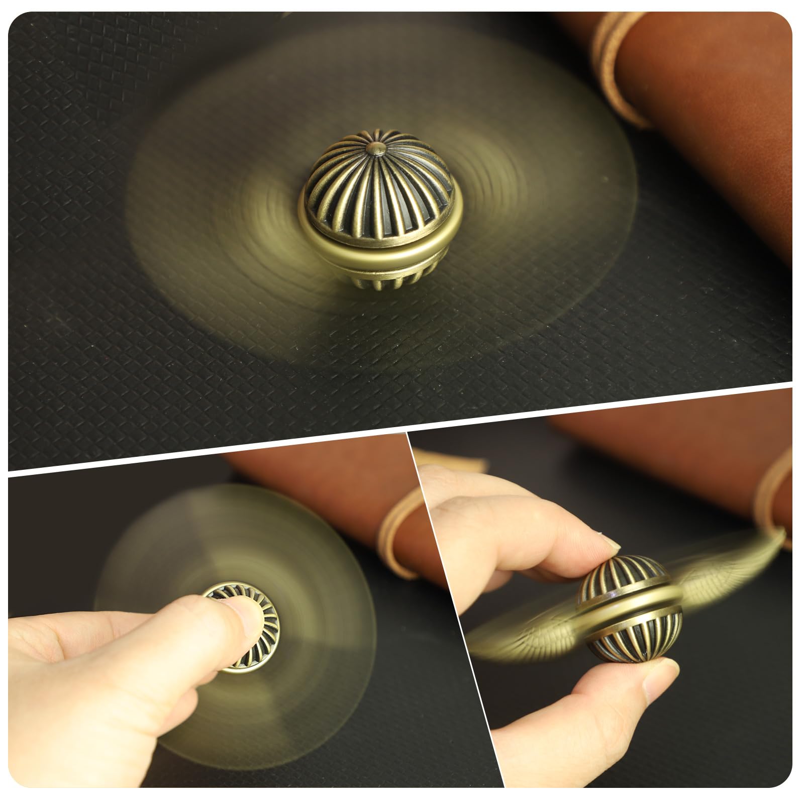 Dilabnba brass spinner box packaging highlighting gift-ready presentation.