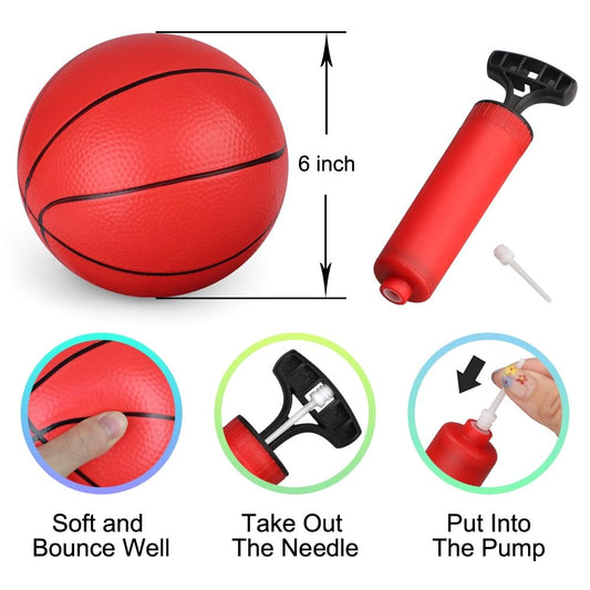 Dilabnba indoor hoop kit with mini basketballs ideal for family fun and practice.