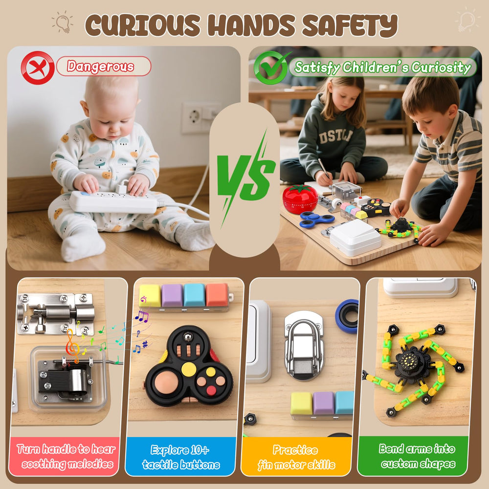 Dilabnba latches and gears close-up shows puzzle-solving fun for small hands.