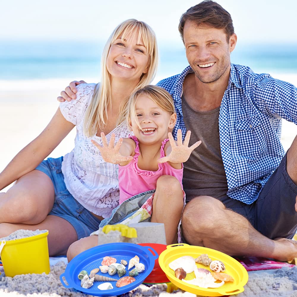 Dilabnba sand sifter with mesh bag is great for on-the-go fun.