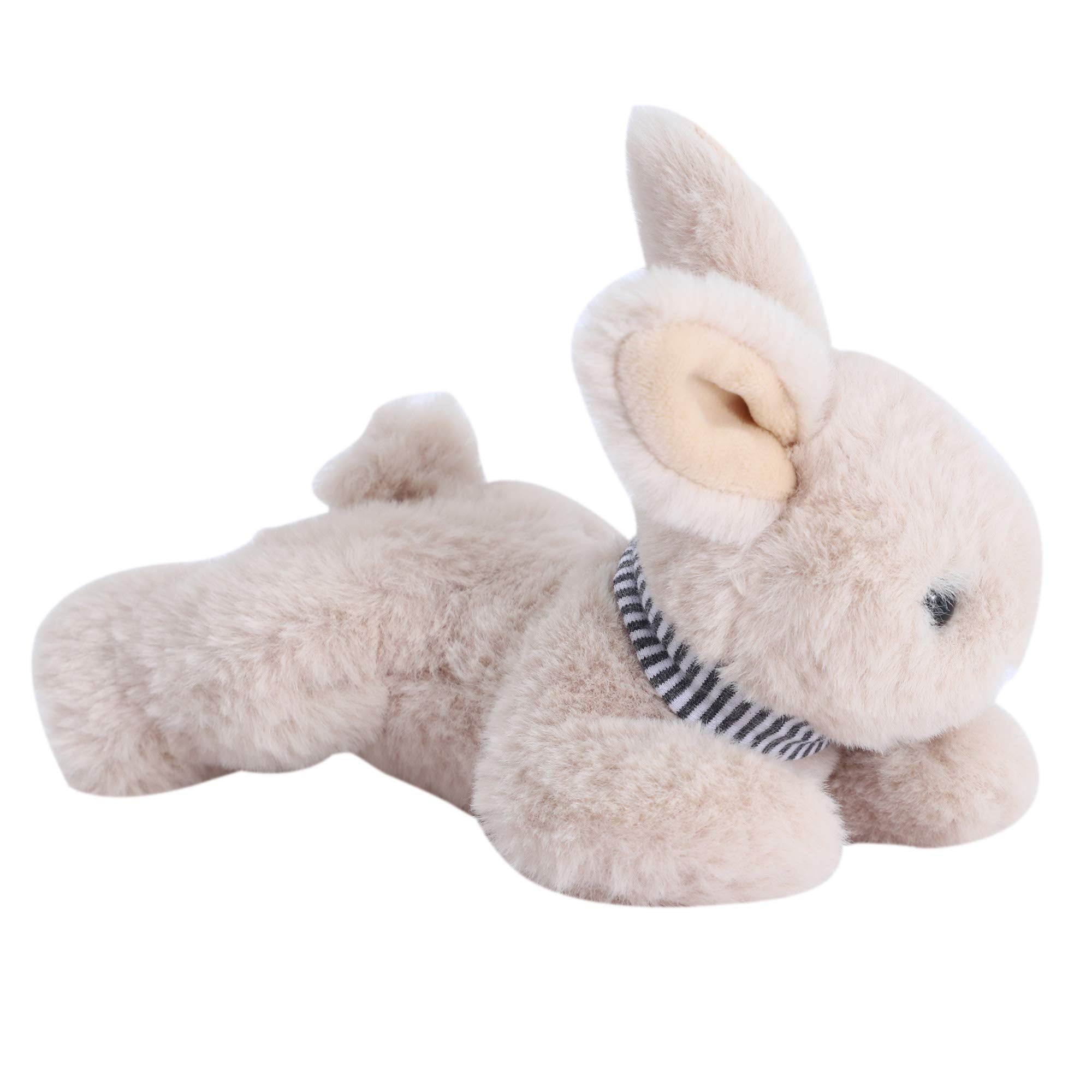 DILLY DUDU beige bunny plush shows bean bags for stability
