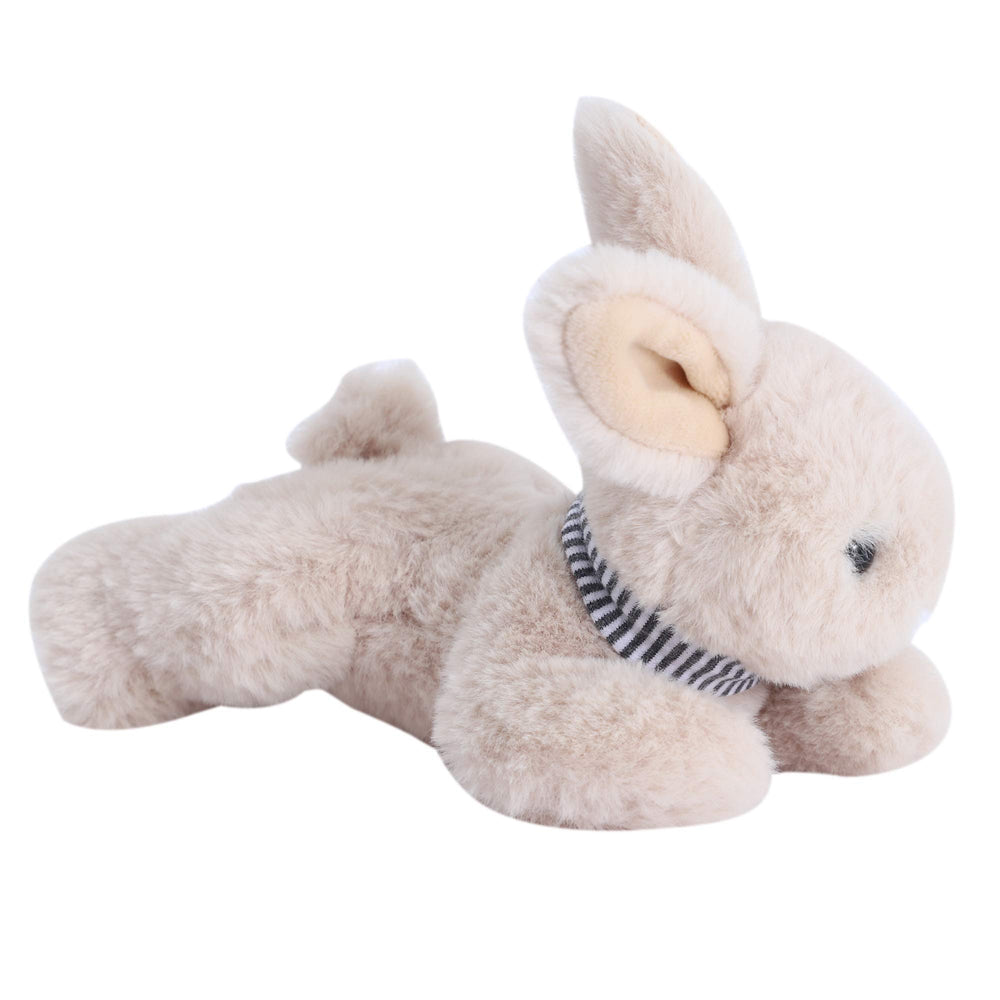DILLY DUDU beige bunny plush shows bean bags for stability