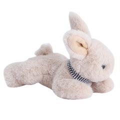 DILLY DUDU beige bunny plush shows bean bags for stability