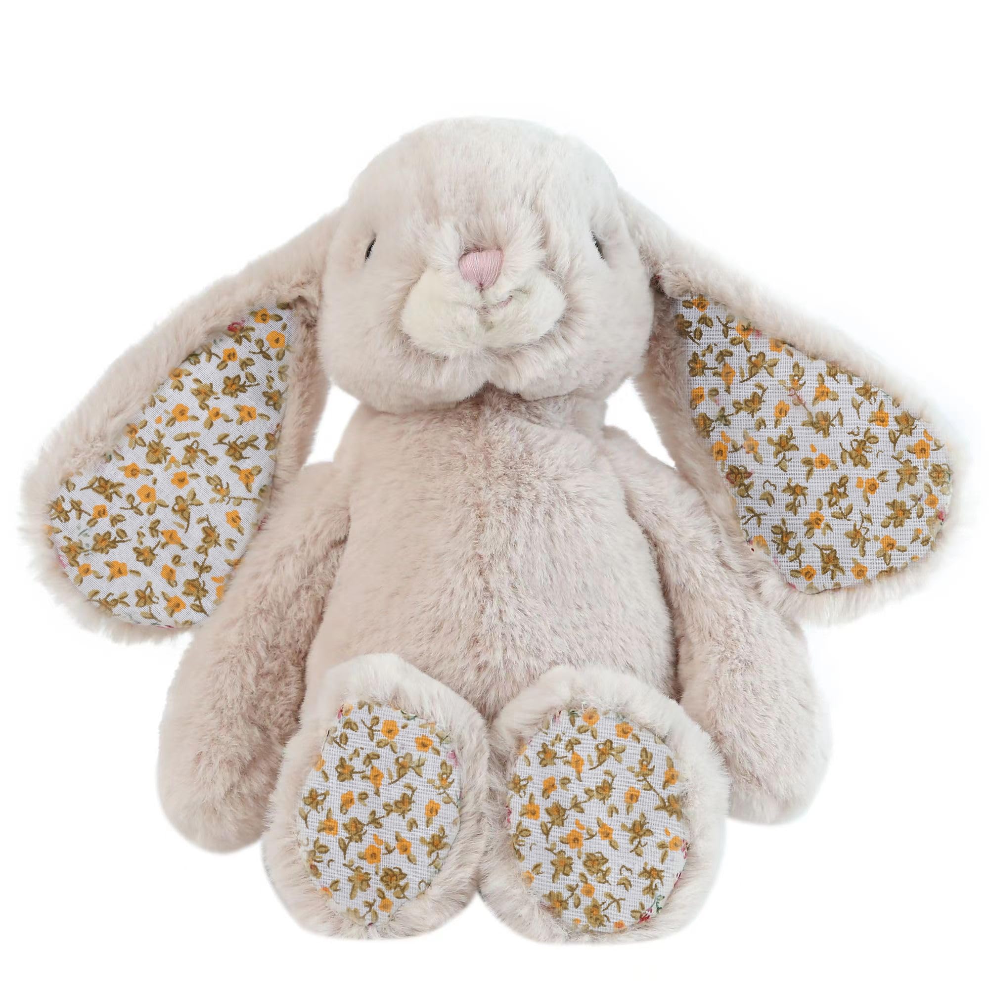 DILLY DUDU Blossom Bunny front view shows soft beige plush for bedtime cuddles.