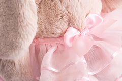 DILLY DUDU Soft bunny plush with plastic eyes for friendly, lifelike charm.