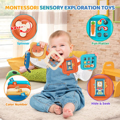 Dilovely Busy Board flip panels support independent play and visual tracking.