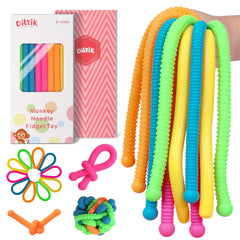 Diltik sensory strings 10-pack in vibrant color for tactile play and focus