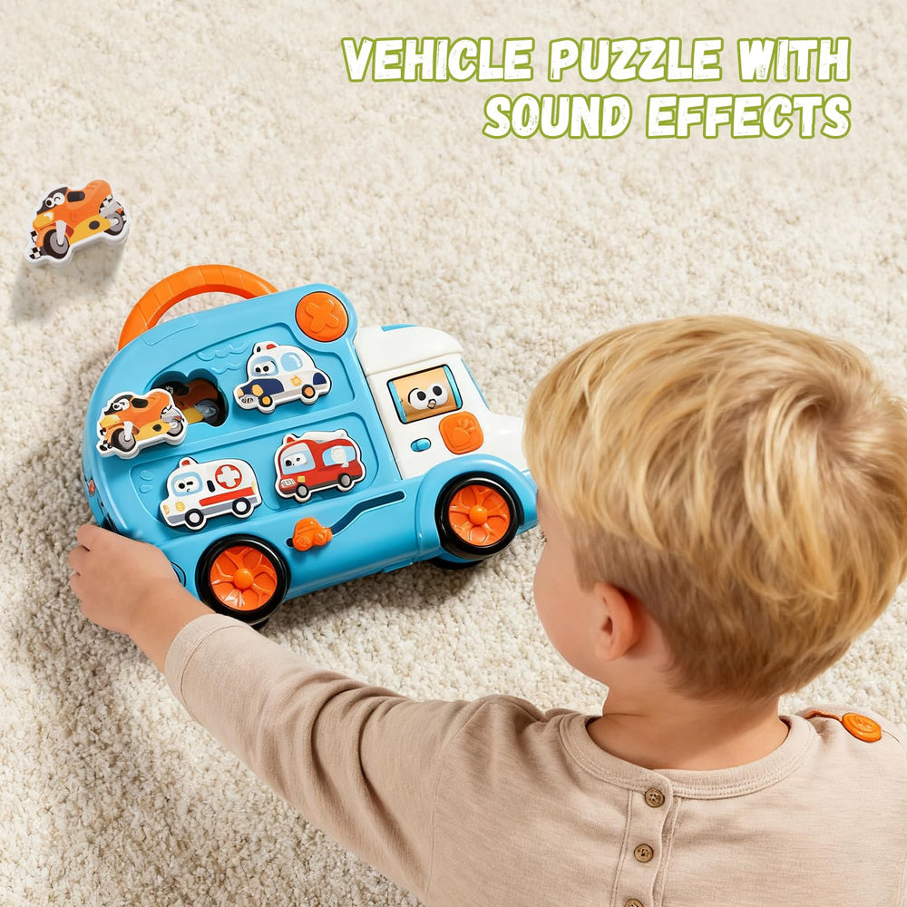 Dimoarch 3-in-1 ramp action toy launches cars for active play.