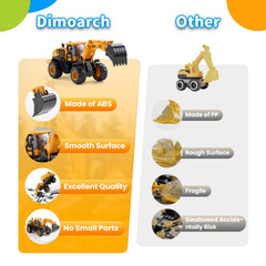 Dimoarch green forklift truck with adjustable joints for pretend loading.
