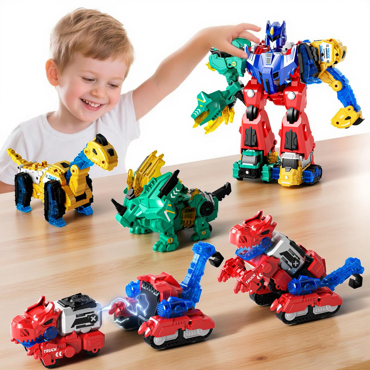 Dimoarch magnetic dino robot set ready for imaginative play and learning.