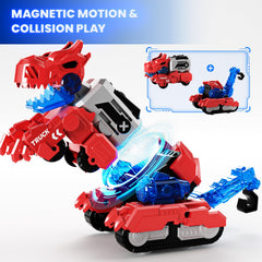 Dimoarch transforming dino vehicles connect with magnets for endless building fun.