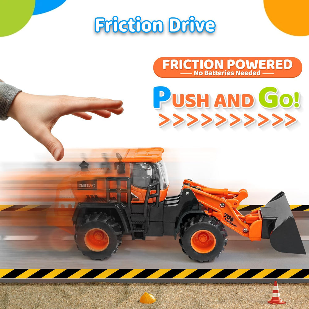 Dimoarch white road roller with safe, smooth edges for little hands.