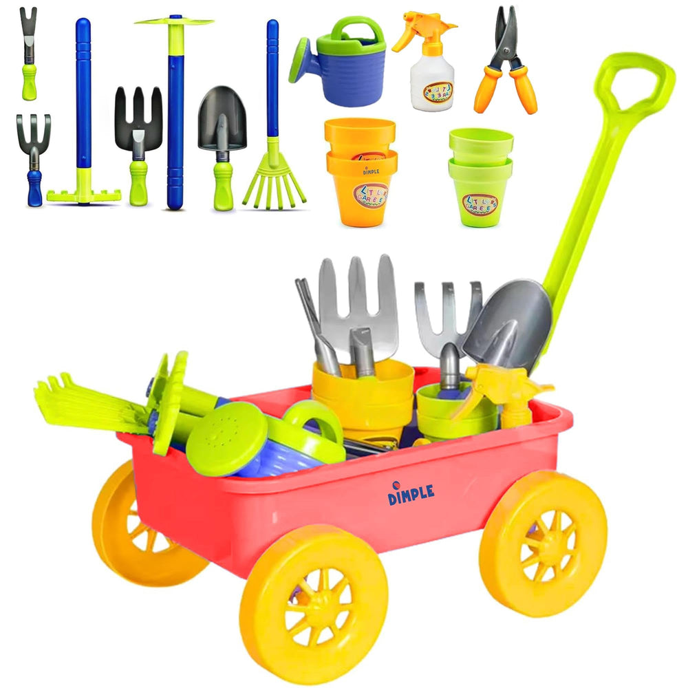 Dimple garden wagon toy set, sturdy wagon for kid-friendly outdoor play.