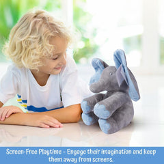 Dimple Kyle elephant surface-washable, easy cleaning after cuddles.