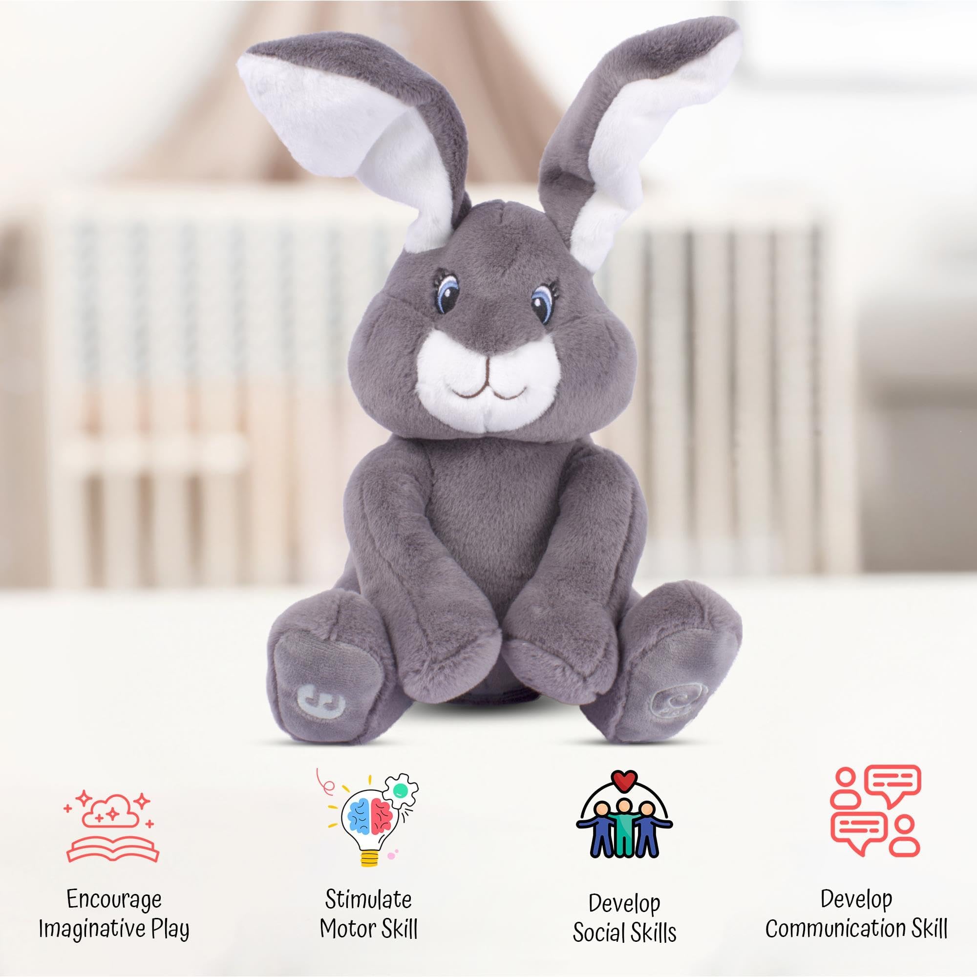 Dimple Milo Bunny travel-friendly design makes on-the-go snuggle moments.