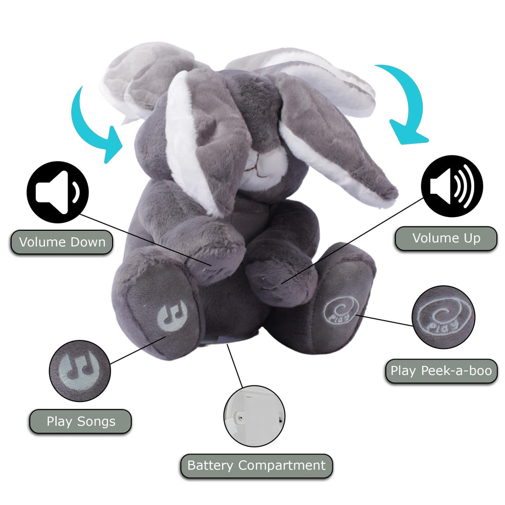 Dimple Milo Bunny ultra-soft fabric invites safe cuddling and comfort.